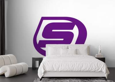 Vector illustration of abstract icons based on the letter S logo
 Wall mural