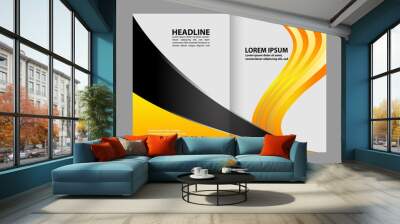 Vector modern bi-fold brochure design template
 Wall mural