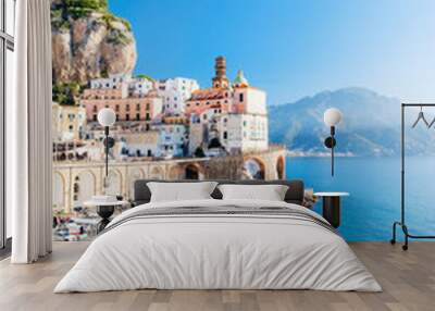 Atrani town on Amalfi coast in Italy Wall mural