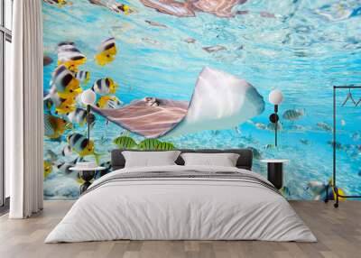 Bora Bora underwater Wall mural