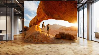 Family in Spitzkoppe Namibia Wall mural