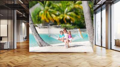 Family on beach vacation Wall mural