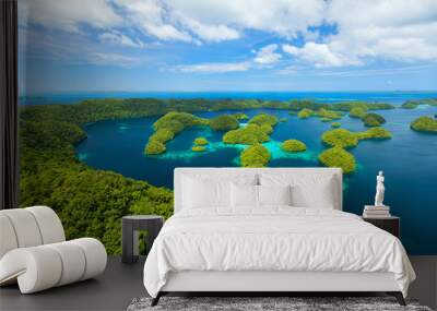 Palau islands from above Wall mural