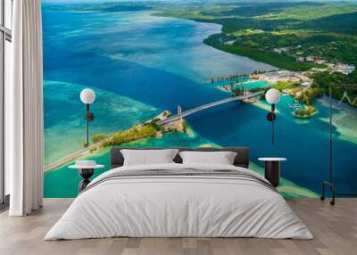 palau islands from above Wall mural