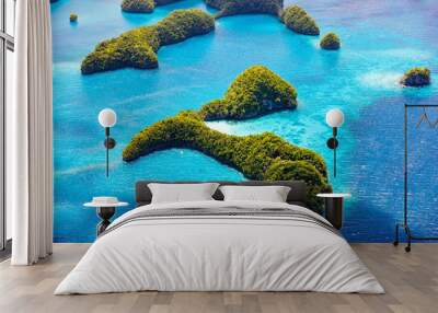 Palau islands from above Wall mural