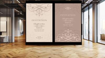 Invitation card vector design - vintage style Wall mural