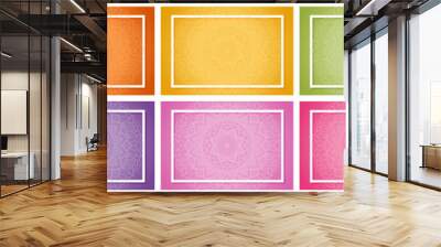 Background templates with mandala patterns Wall mural