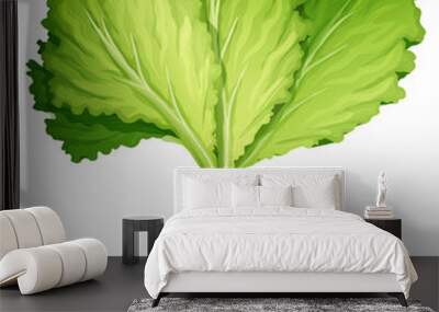 Fresh lettuce with root Wall mural