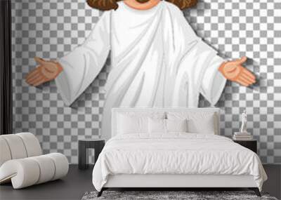 Isolated jesus cartoon character Wall mural