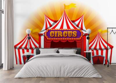 Large fun circus tent Wall mural