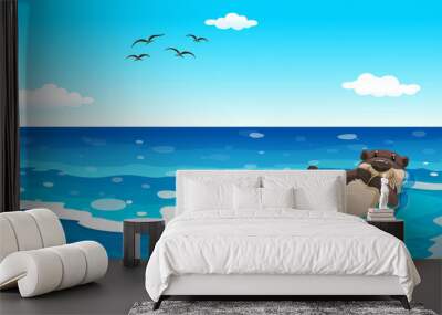 Sea otter Wall mural