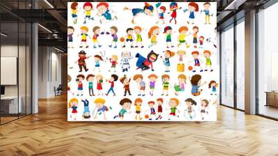 Set of children character Wall mural