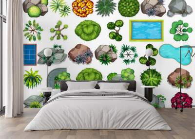 Set of plant for decoration Wall mural