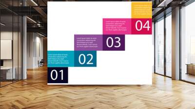 Step of ascending infographics Wall mural