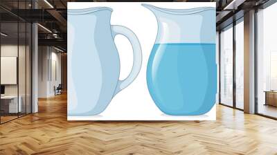 two jars with and without water Wall mural