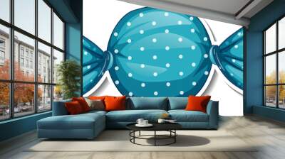 Wrapped sweet candy sticker on white background Wall mural