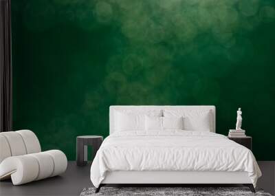 Green natural right bokeh background. Wall mural