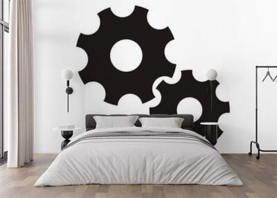 gear wheels icon Wall mural