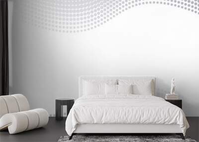 Grey vector halftone design elements Wall mural