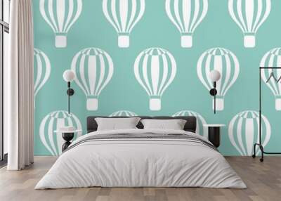 Hot air balloons pattern Wall mural