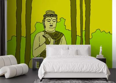 meditazione buddha Wall mural