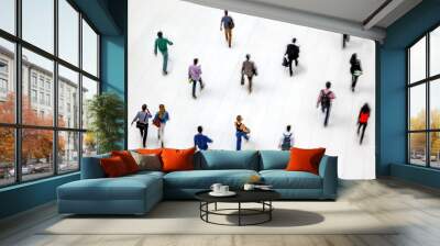 group of people in the lobby business center Wall mural