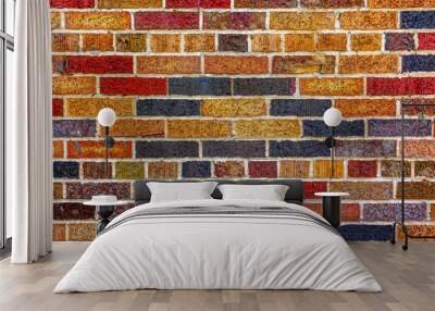 the old red brick wall Wall mural