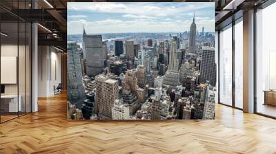 new york city manhattan midtown buildings skyline view Wall mural