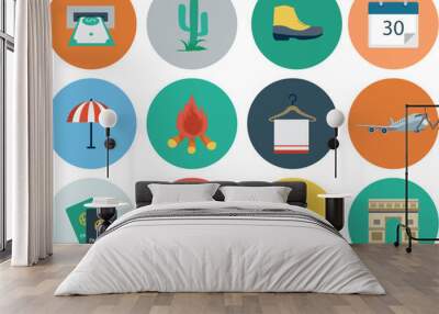 set of icons Wall mural