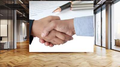 Business People Handshake Greeting Deal Concept Wall mural