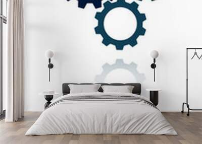 gear icon, Gear Settings thin line symbol, cogwheel Wall mural