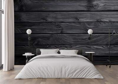 Texture of grey wooden surface as background, top view Wall mural