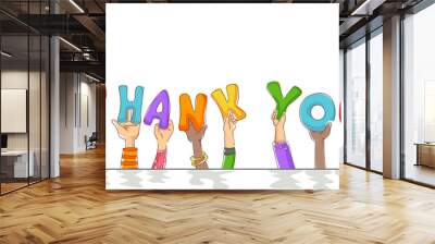 Hands Good Traits Saying Thank You Wall mural