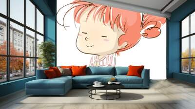 Kid Girl Pray Pajama Wall mural