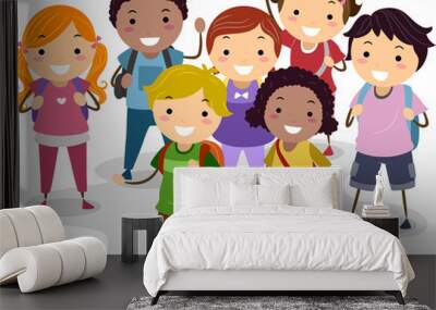 school kids Wall mural