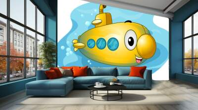 Submarine Mascot Wall mural