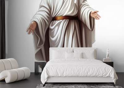 Jesus Christ with Transparent Background, Clip Art Illustration, AI Generative  Wall mural