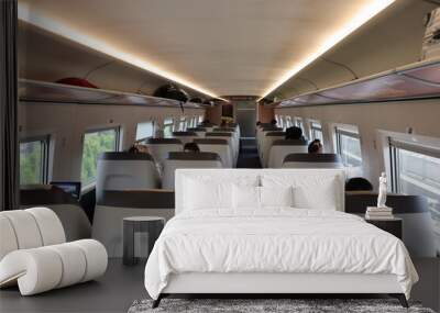 Interior of the business class compartment of a China high speed train Wall mural