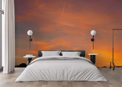 The beautiful sunset sky view with the colorful clouds as background Wall mural