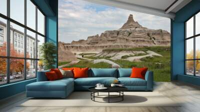 The scenery of Badlands National Park in summer, South Dakota Wall mural