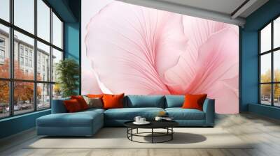 Background with pink flower petals, macro detail Wall mural