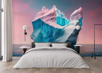 Beautiful iceberg in the sea. AI generated image. Wall mural