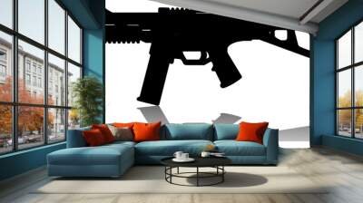 automatic rifle vector illustration Wall mural