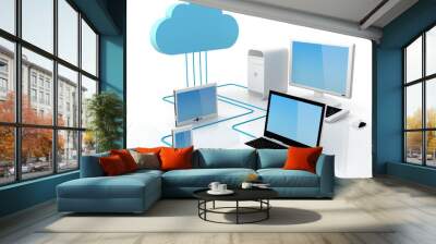 Cloud computing concept Wall mural