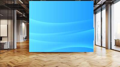 abstract blue background with dynamic wave line Wall mural