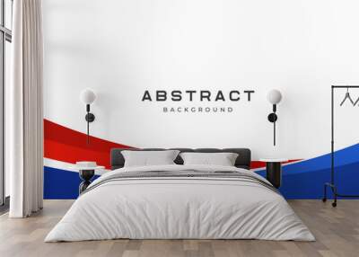 abstract business banner background with red and blue gradient color Wall mural