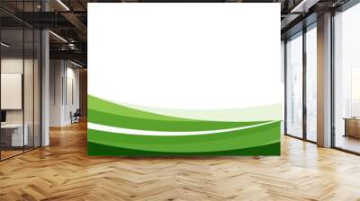 Abstract business long banner background with green gradient color	 Wall mural