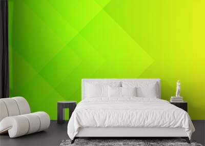 abstract green and yellow geometric background. Vector long banner for social media posts, presentations	 Wall mural