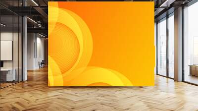 abstract orange curve background. circle layer overlapping, vector long banner for social media posts, presentations Wall mural