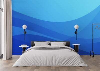 blue dynamic curve background. Modern template design for cover, brochure, banner, business presentation Wall mural